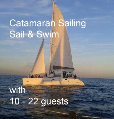Sail and Swim in front of the barcelona coats