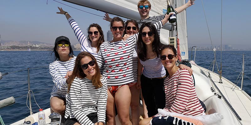 Hen party on a sail boat